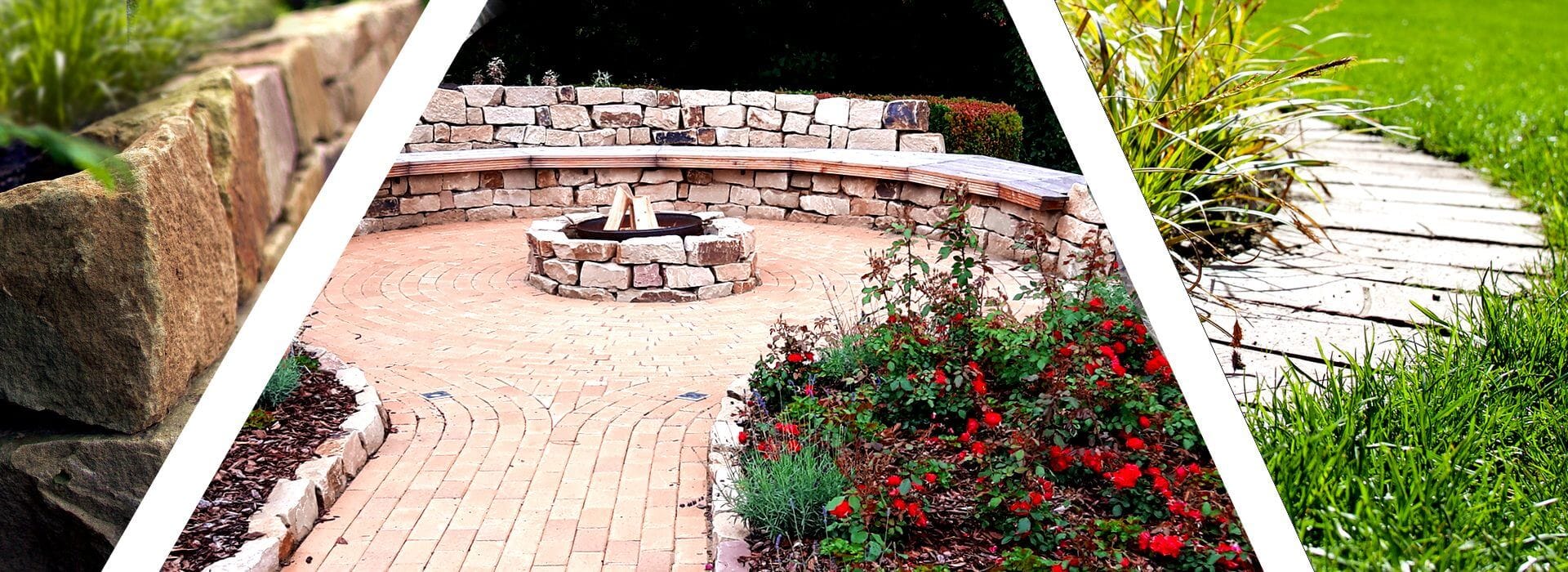 Trockensteinmauer-als-sitzgelegenheit-im-Garten Feuerstelle mit Sitzgelegenheit aus Trockensteinmauer und Pflasterklinkern in einem repräsentativen Garten in Lauenburg